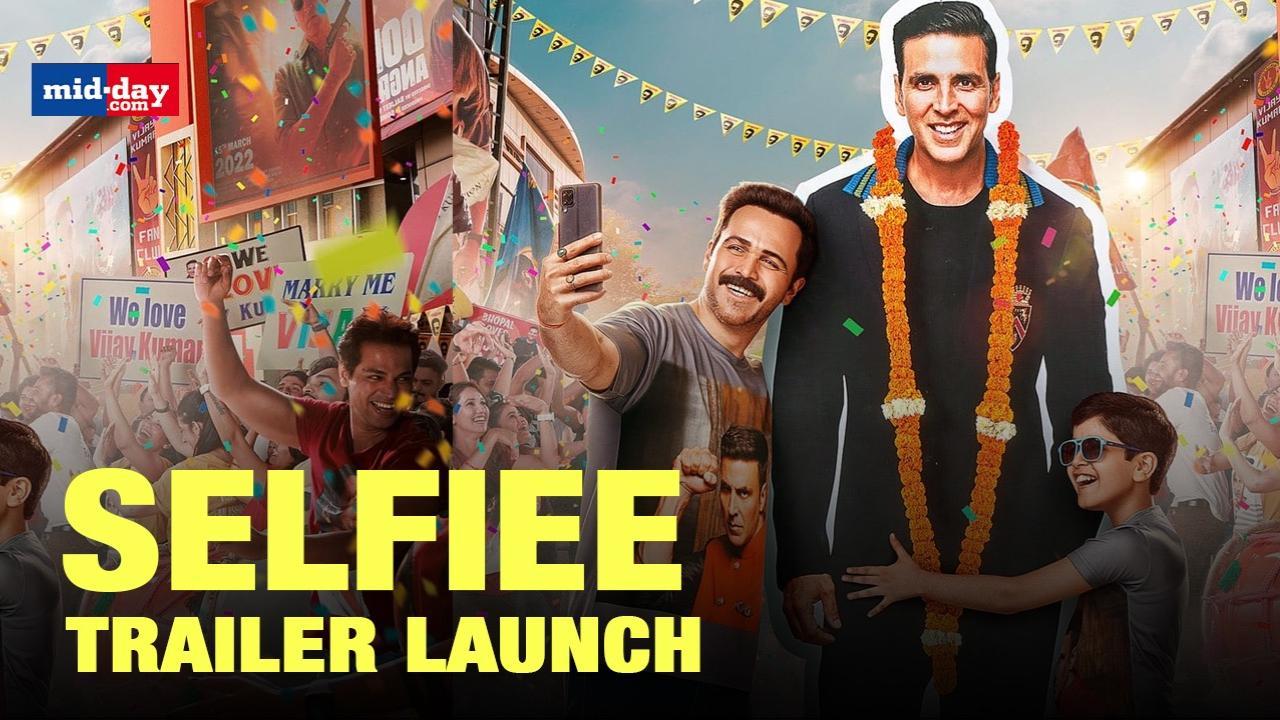 Akshay Kumar, Emraan Hashmi & Nushrratt Bharuccha At Selfiee Trailer Launch
